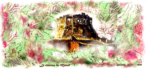 carte postale Château de Murol ete